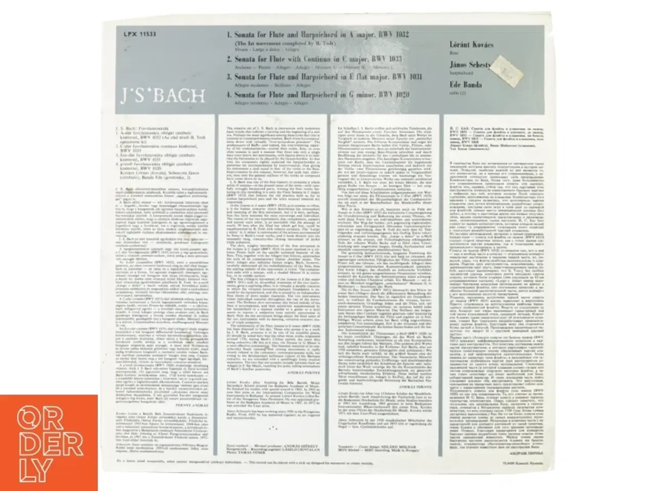 Billede 3 - Bach flute sonatas (str. 30 cm)