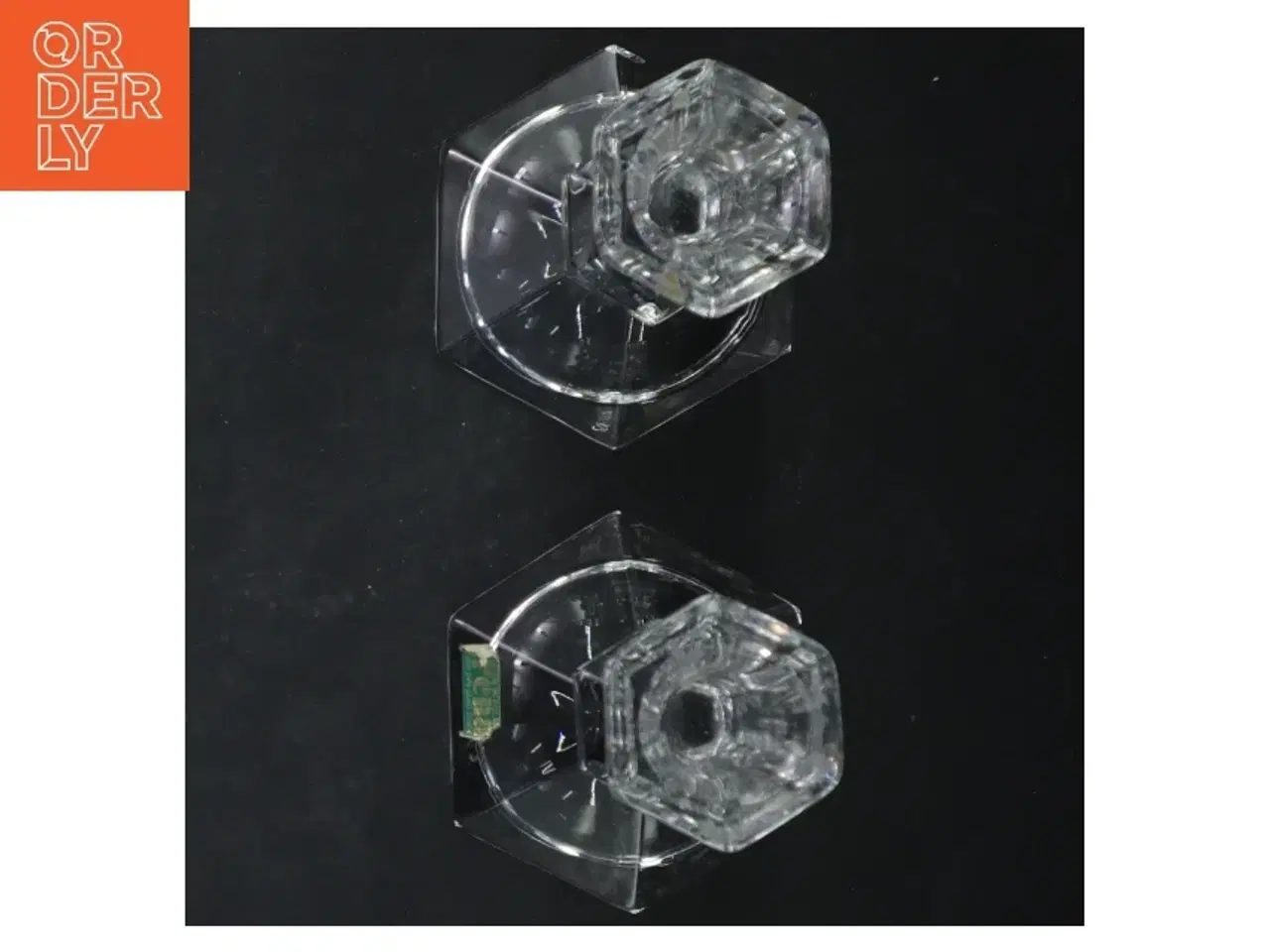 Billede 5 - Klar krystal lysestager (str. 12 cm. 2 styk)