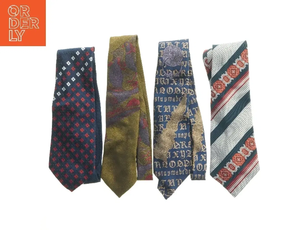 Billede 1 - Fire silkeslips (str. 120 cm)