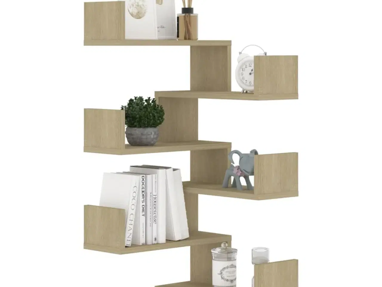 Billede 4 - Væghængte hjørnehylder 2 stk. 40x40x50 cm sonoma-eg