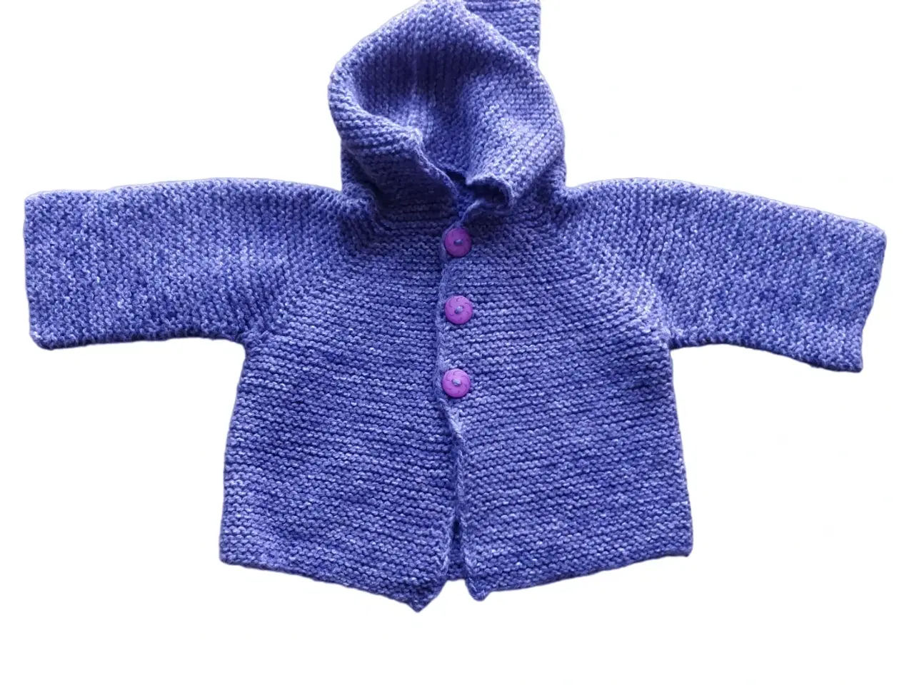 Billede 4 - håndlavede lilla baby cardigan sweater, str. 80