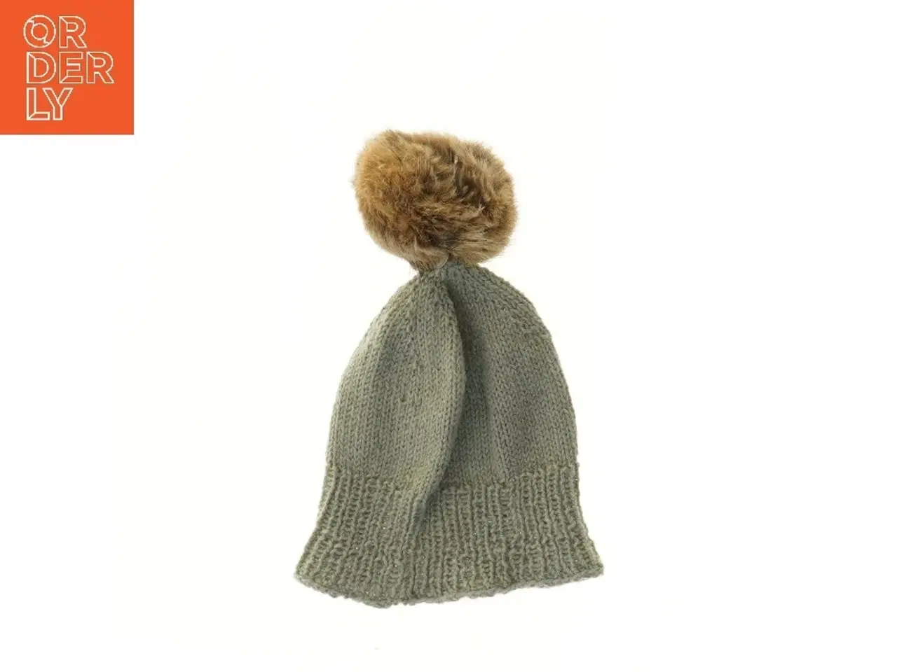 Billede 2 - Børnehue i blød merino uld med kvast fra Nørgaard (str. 18x19 cm)