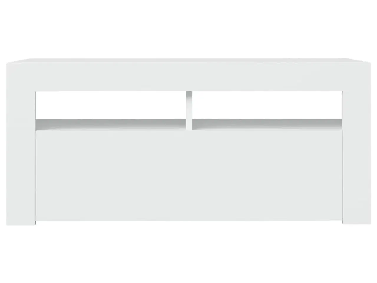 Billede 7 - Tv-skab med LED-lys 90x35x40 cm hvid