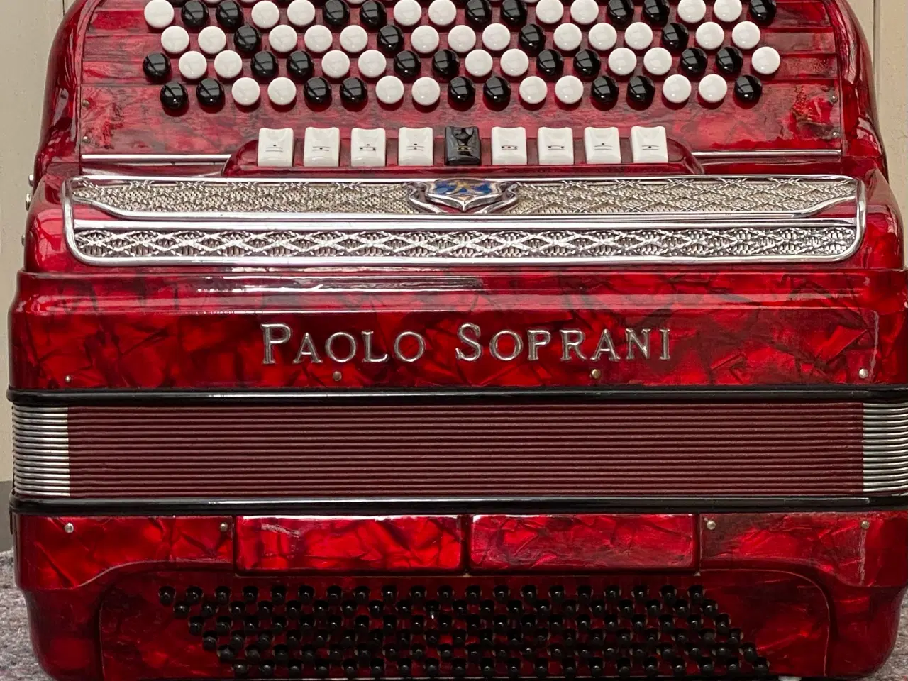 Billede 1 - 	Paolo Soprani knapharmonika m. kasse – god stand