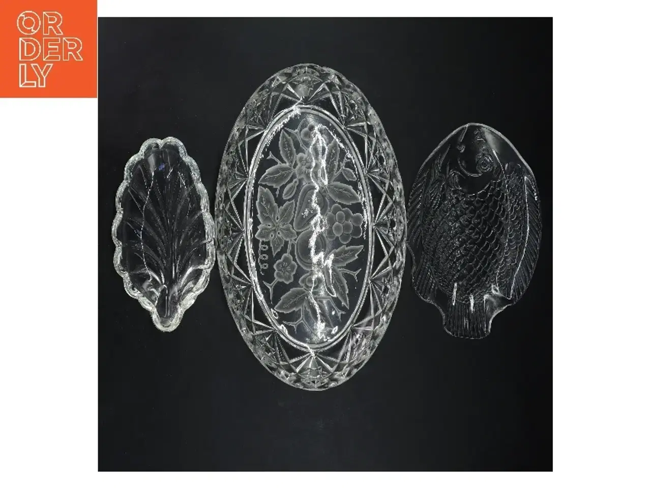 Billede 1 - Dekorative skåle i glas (str. 16, 17 og 26 cm)