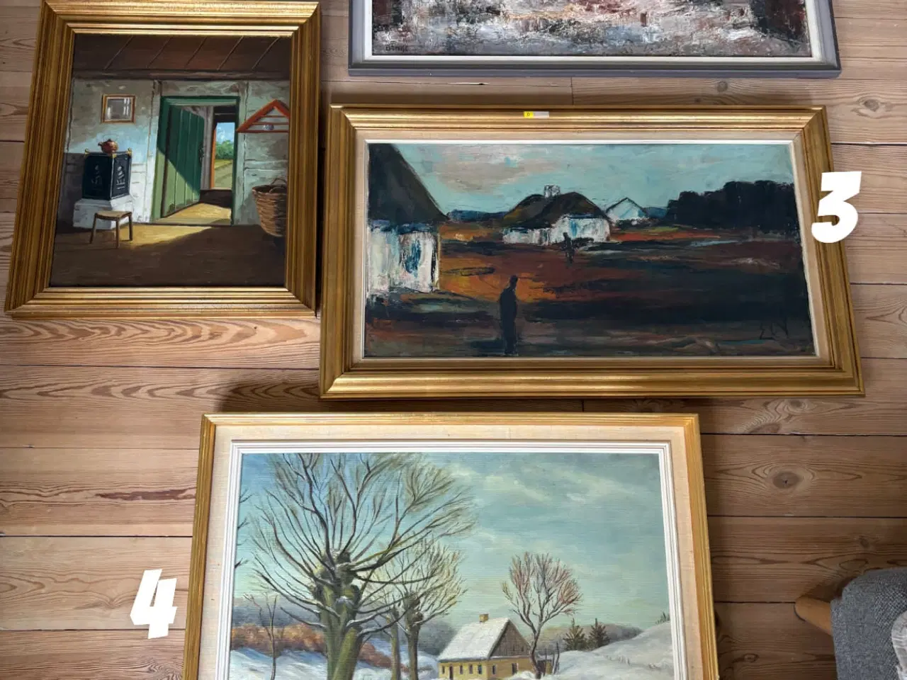 Billede 5 - Malerier med guldrammer