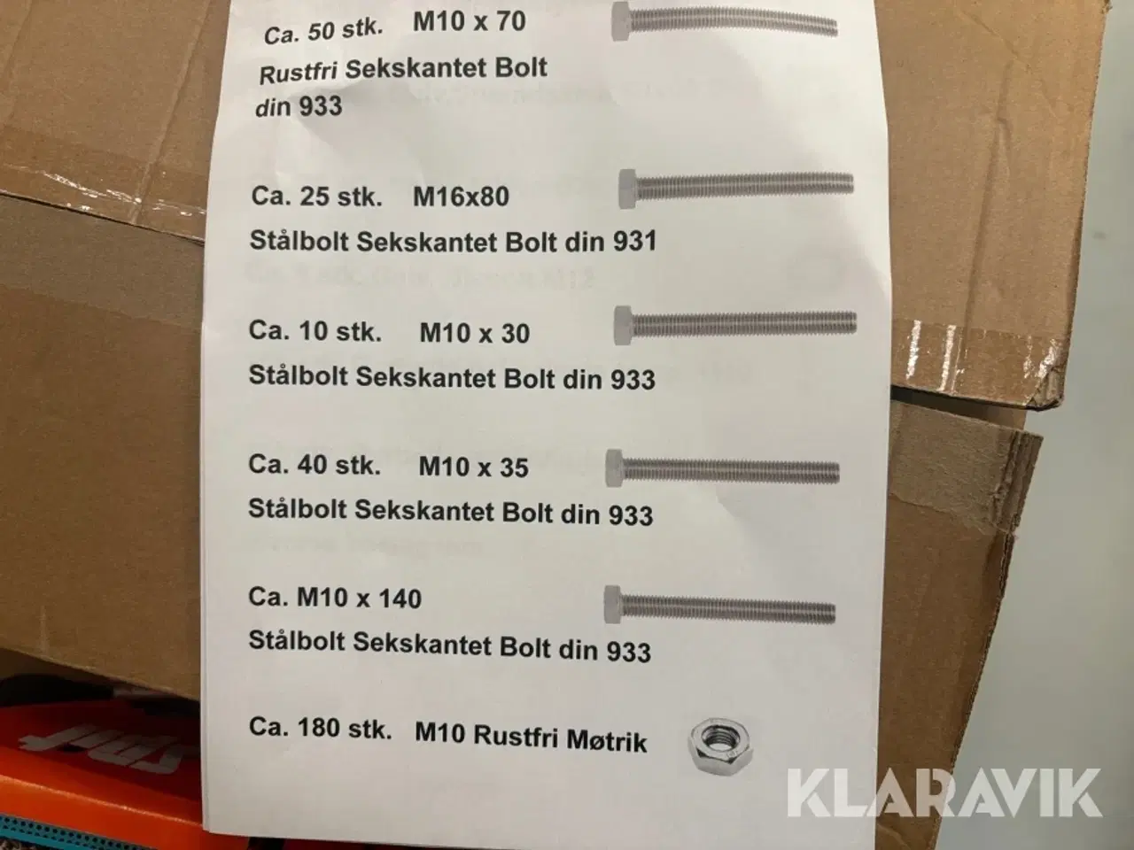 Billede 5 - LOT: bolte, møtrikker, popnitter, og diverse Hilti Og Andre