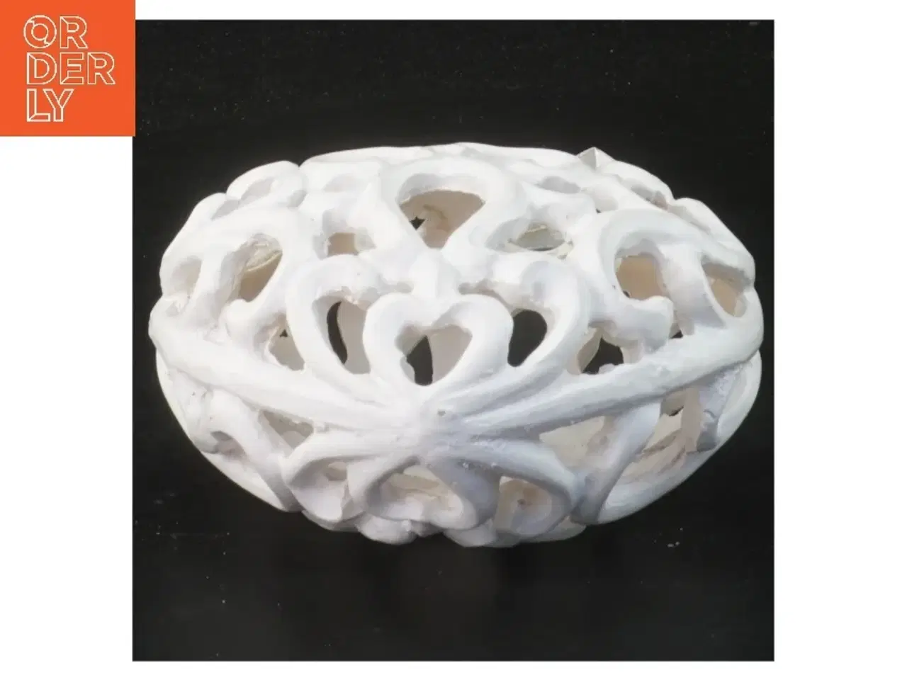 Billede 2 - Hængende hjerte dekoration (str. 11 cm) i porcelæn