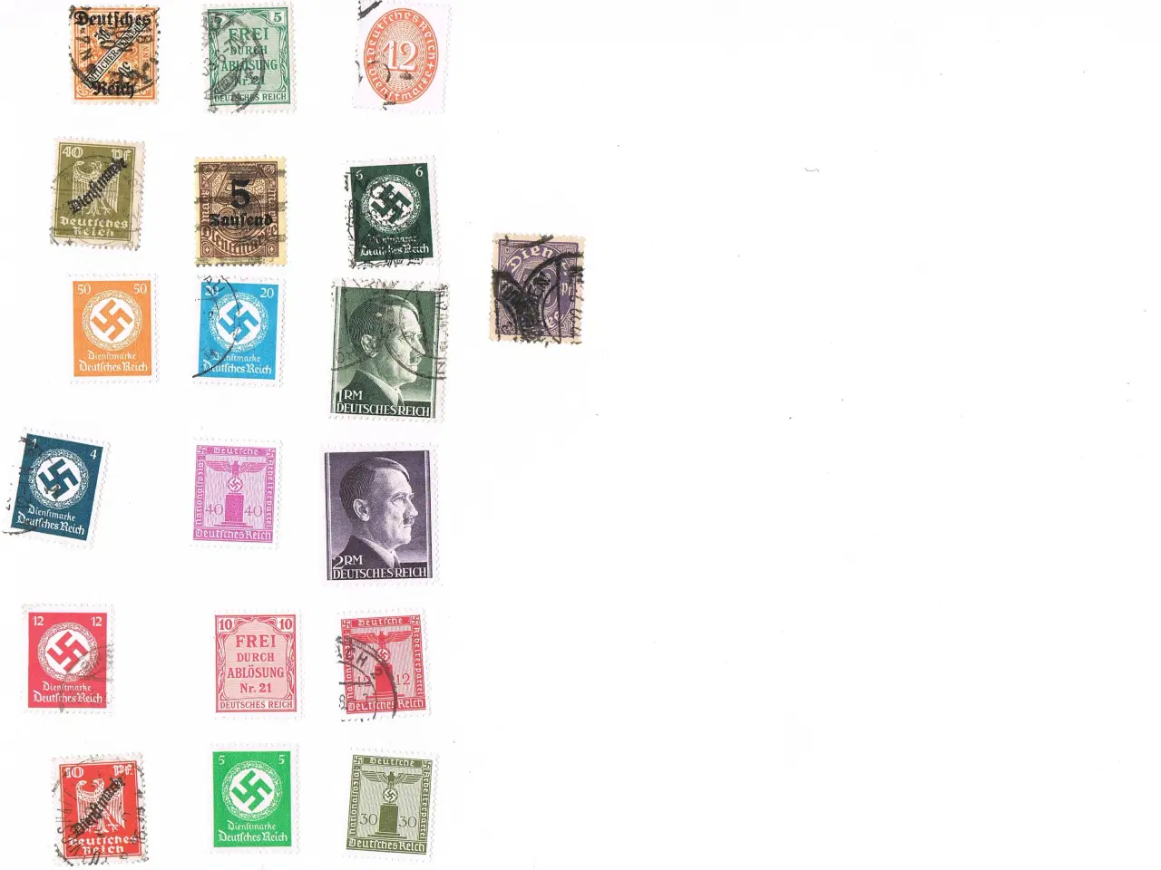 Billede 1 - Enkeltmærker fra 2. verdenskrig