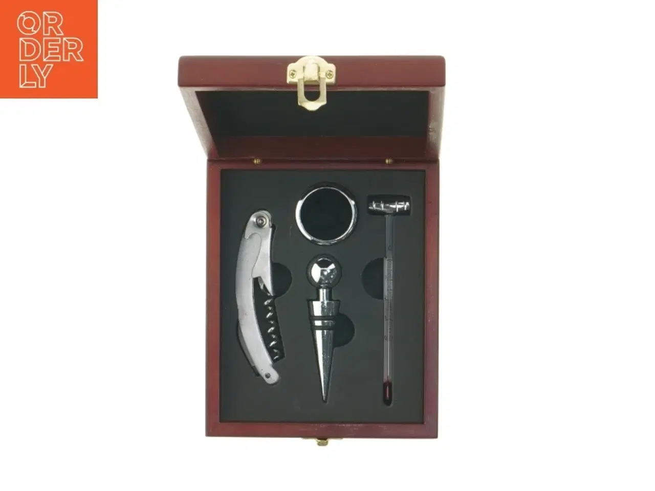 Billede 1 - helt nyt Vin tilbehør sæt i træboks (str. 18x15 cm)