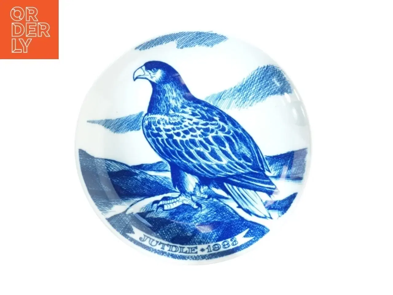 Billede 1 - Dekorativ juleplatte med ørn (str. Ø 20 cm)