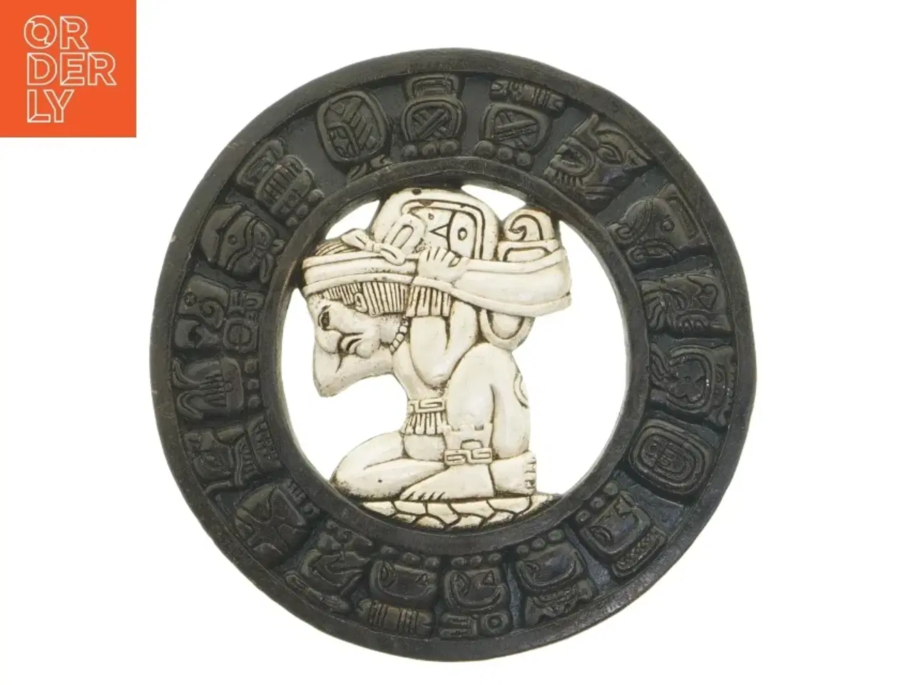 Billede 1 - Dekorativ Aztec Mayansk Kalender sten (str. Ø 26 cm)