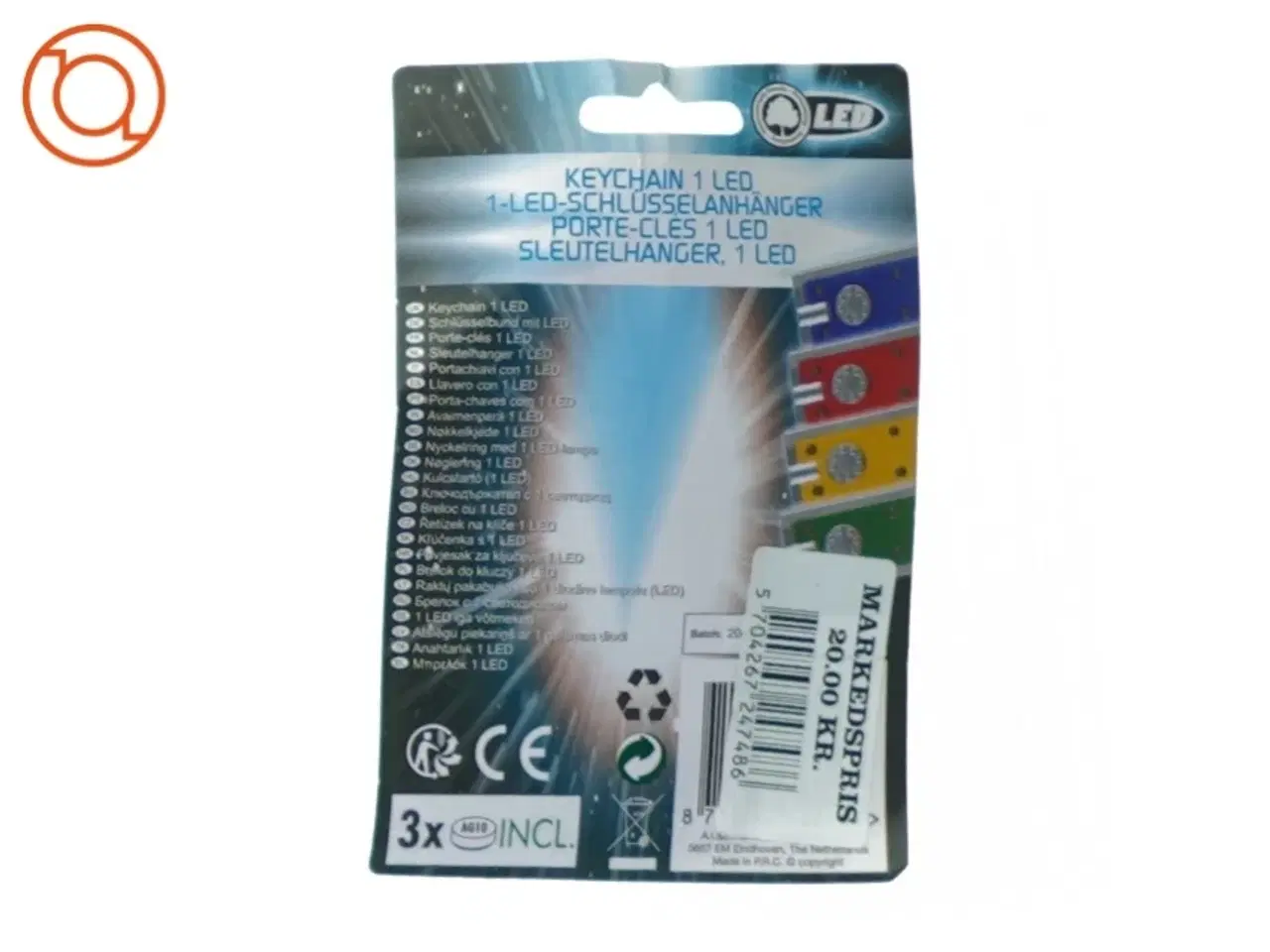 Billede 4 - Nøglering med lygte (str. 15 x 10 cm)