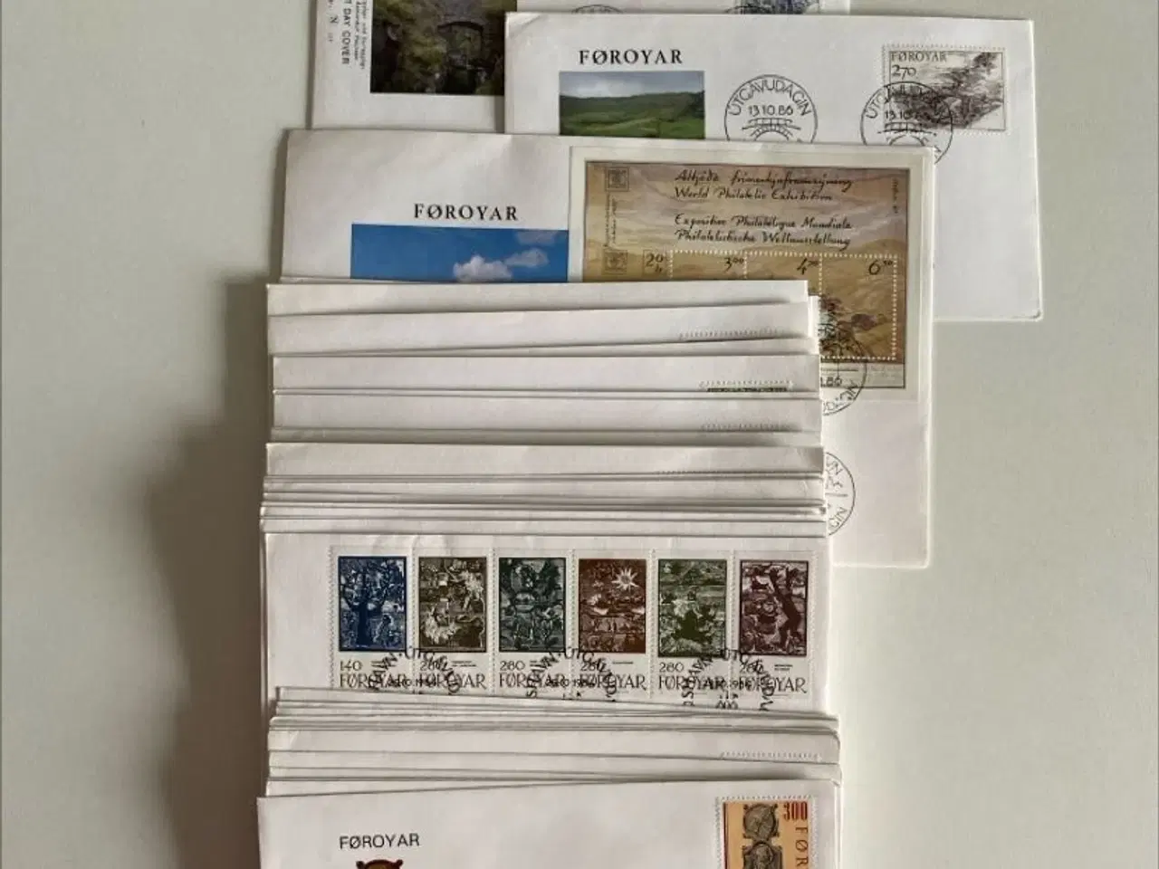 Billede 3 - Færøerne førstedags kuverter 1976 til 1986