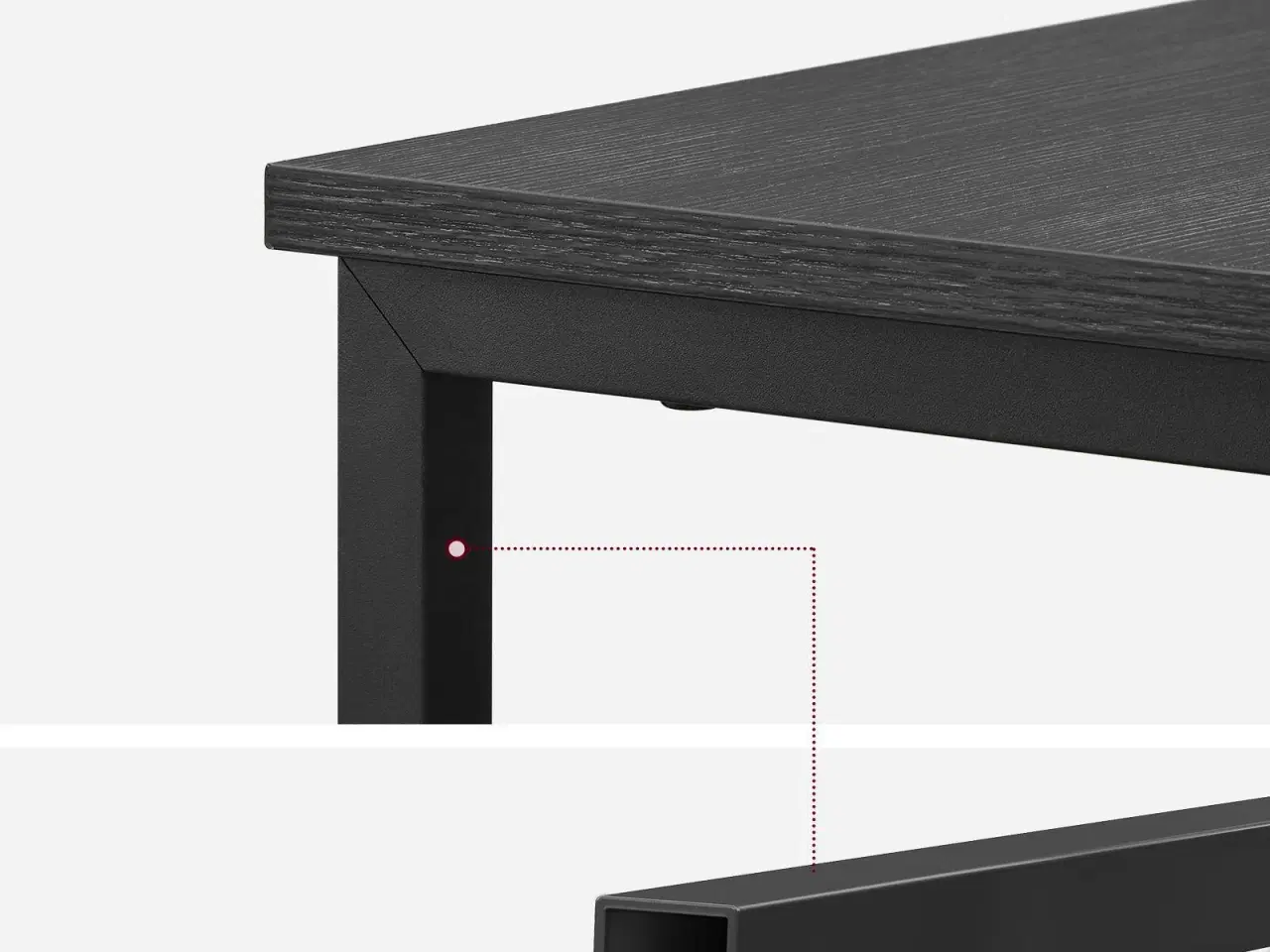 Billede 7 - Sengebord med stikdåse 2 skuffer, smalt sidebord/sofabord, antracitgrå/klassisk sort