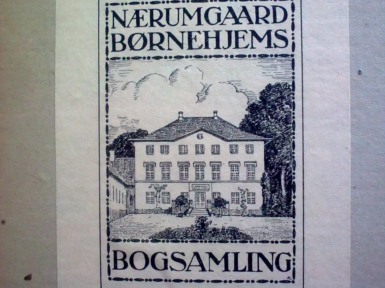 Billede 1 - Ex Libris dansk børnehjem KUNST og incl. antik bog