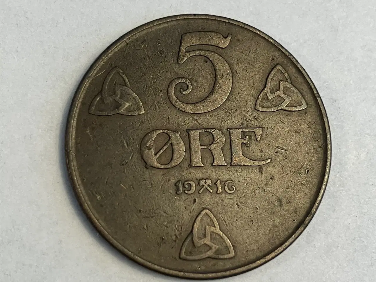 Billede 1 - 5 Øre 1916 Norge