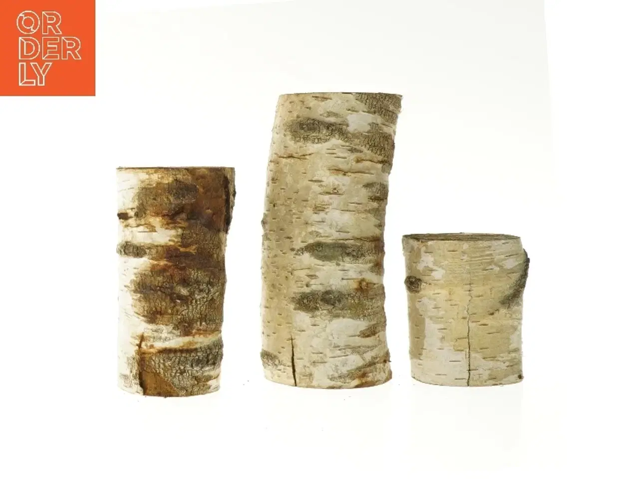 Billede 2 - Sæt med tre lysestager i træ (str. 10-20 cm)