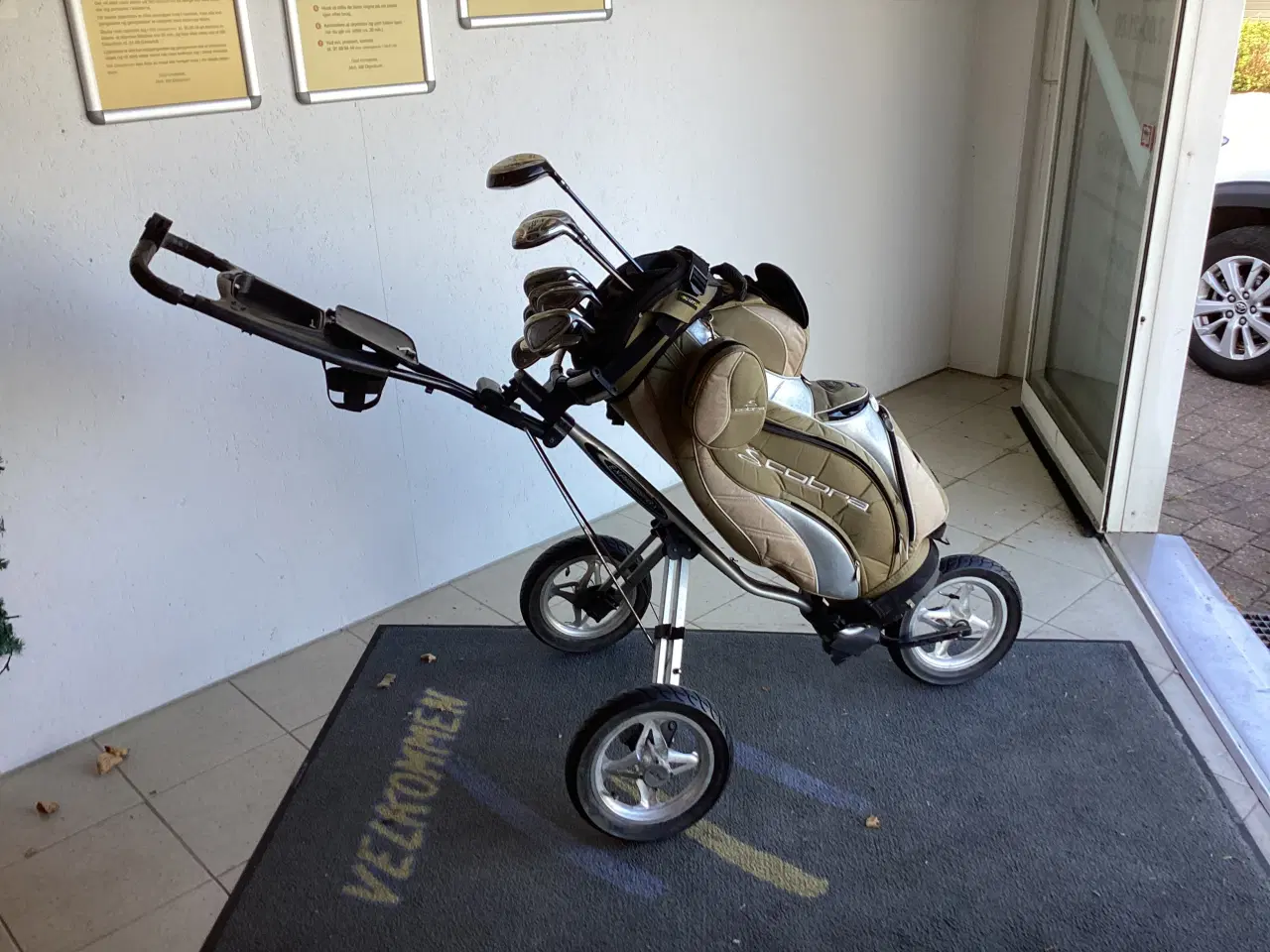 Billede 2 - Golfsæt komplet vogn,bag og værktøj