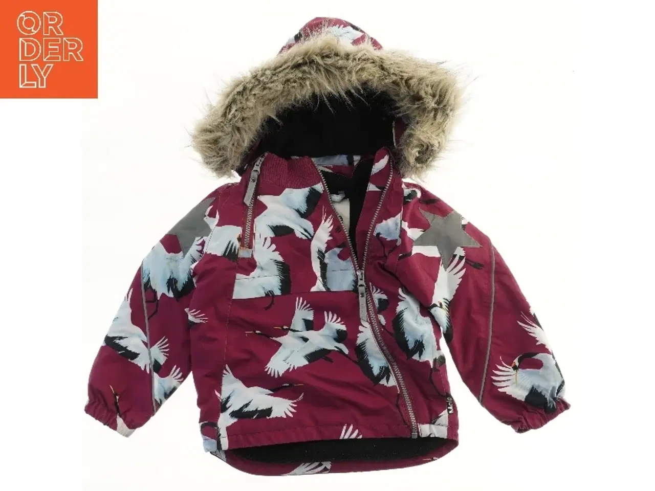 Billede 1 - Børnevinterjakke med fugleprint fra Molo (str. 104)