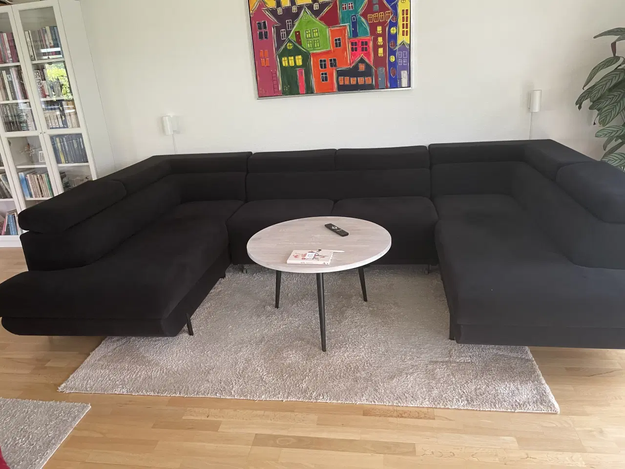 Billede 1 - U-sofa sortstof