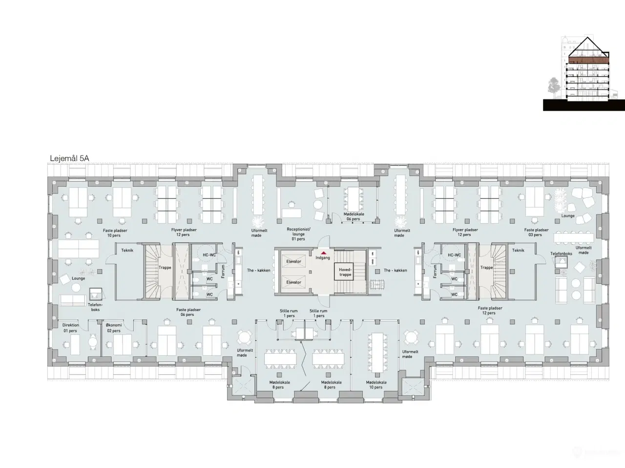 Billede 29 - 1.185 kvm. lyse. stille og super lækre kontorer på 5. sal - nær Metro. S-tog m.m.