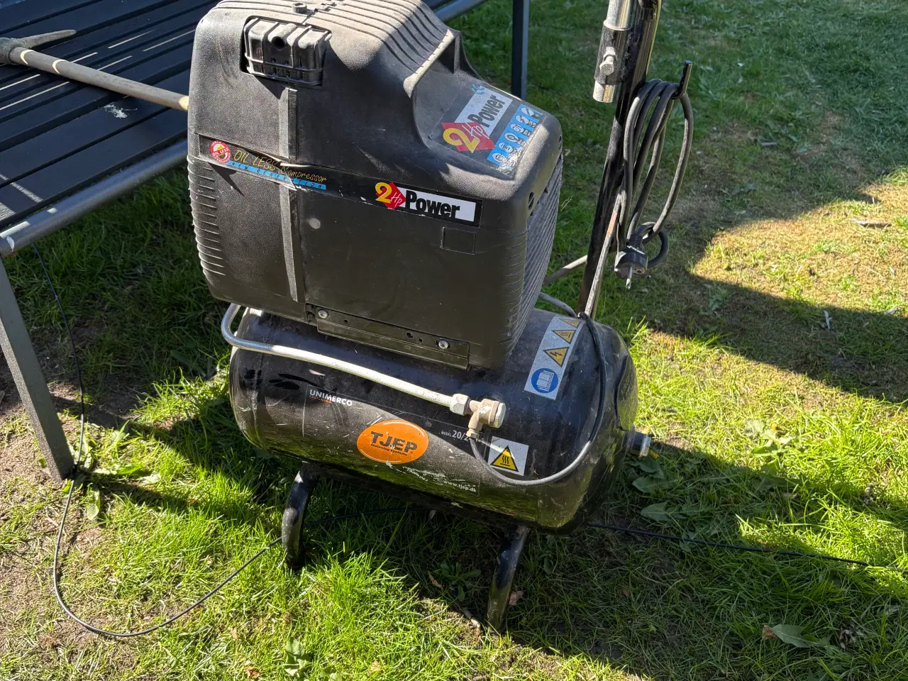 Billede 1 - Kompressor 2 hk på hjul 