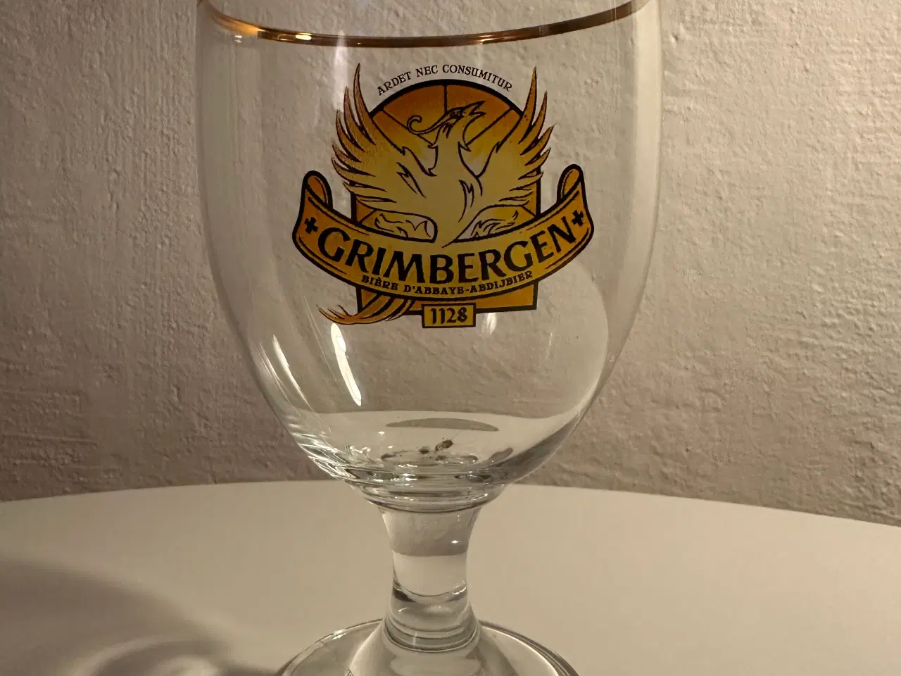 Billede 1 - Grimbergen ølglas, originale m logo