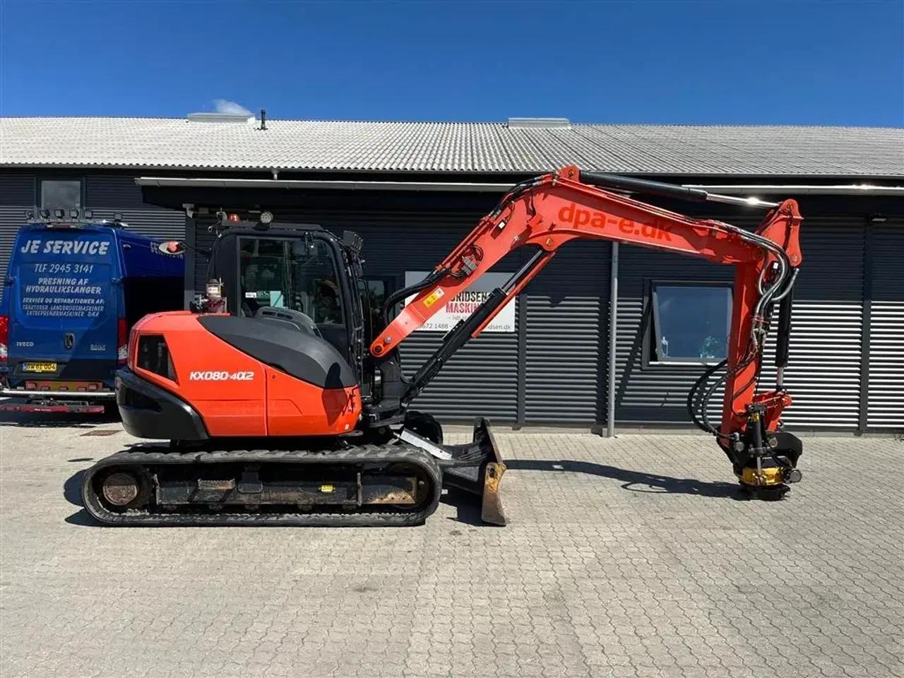 Billede 1 - Kubota KX080-4 Rotortilt, Centralsmørring og 3D Maskinstyring GPS