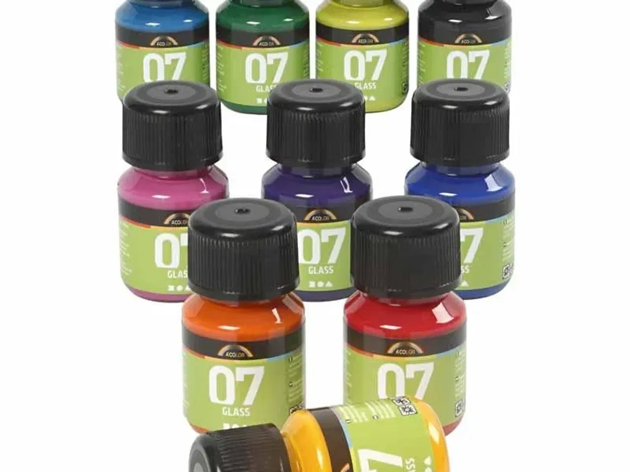 Billede 1 - A-Color Glass Maling - Ass. Farver, 10x30ml