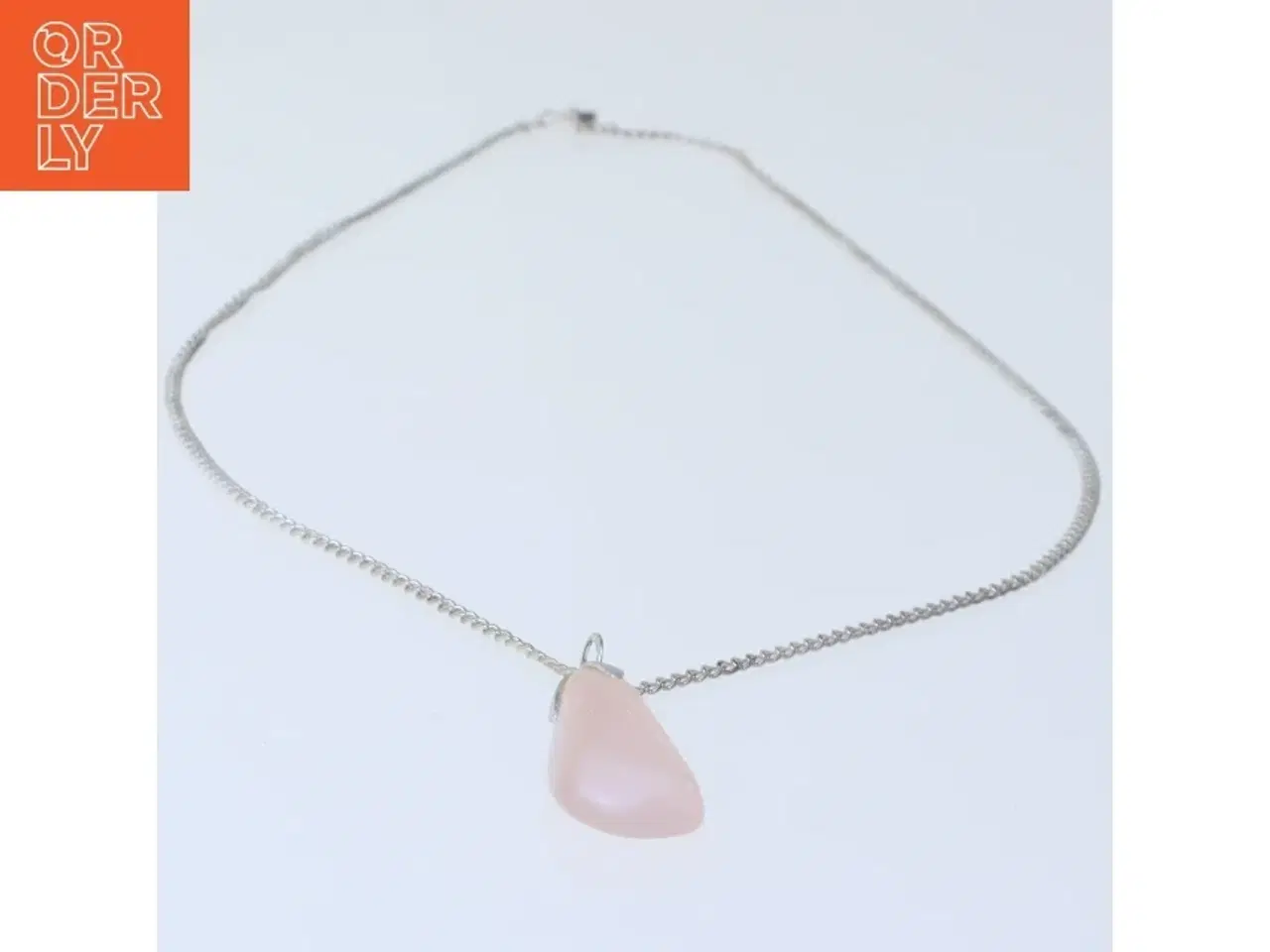 Billede 2 - Halskæde med pink vedhæng (str. 50 cm)