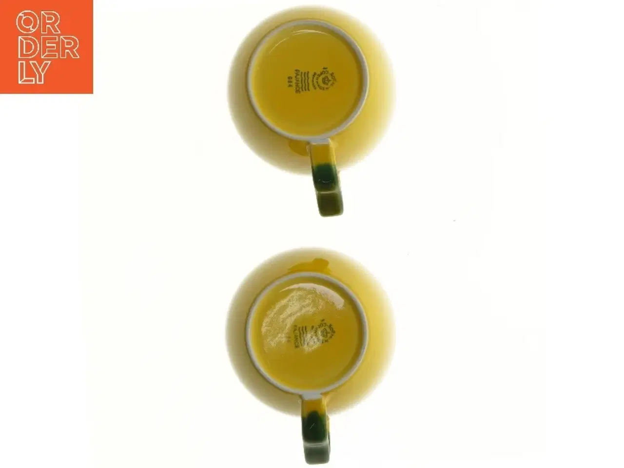 Billede 2 - Gule tekopper Ursula fra Royal Copenhagen (str. Ø. 10 cm. 2 styk)