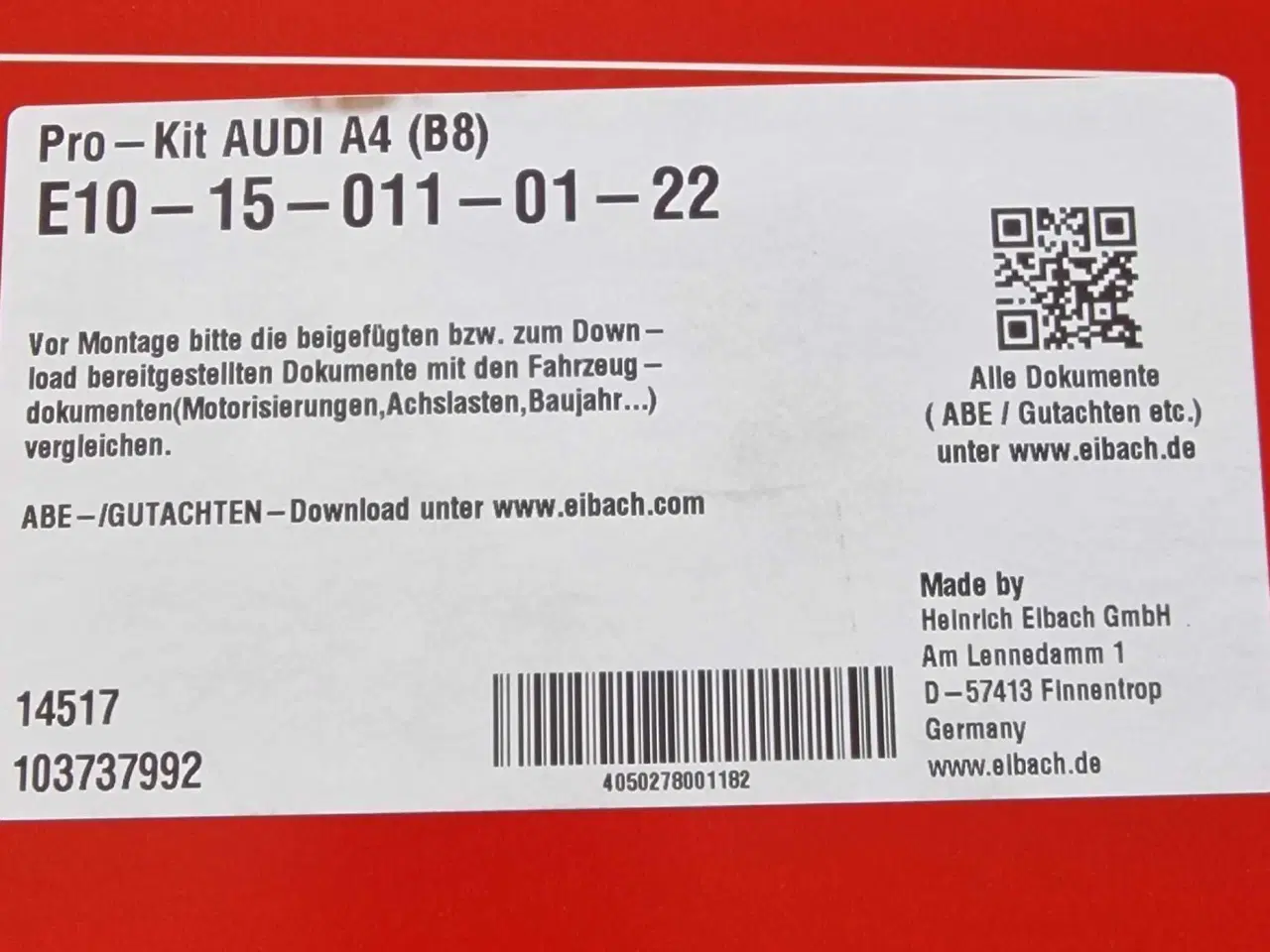 Billede 2 - Audi A4 sænkings undervogn 