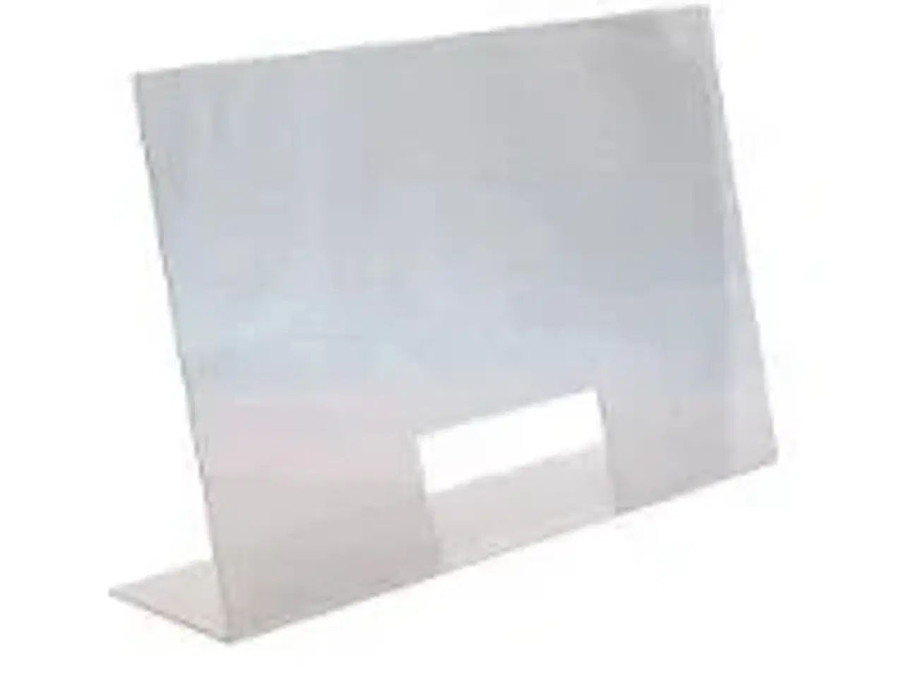 Billede 1 - 8 stk. Nyseskærm transparent B750xD180xH480 mm Med åbning B250xH120 mm Akryl