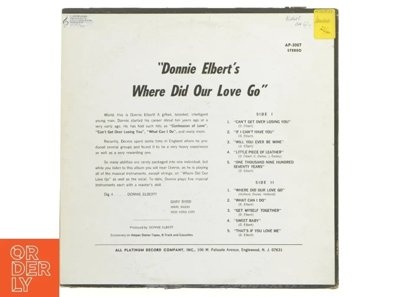 Billede 3 - Donnie Elbert - Where Did Our Love Go vinylalbum