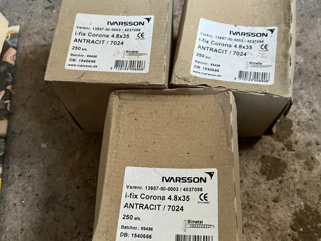 Billede 3 - Ivarsson I-Fix Corona 4.8x35 Skrue Antracit 250 st
