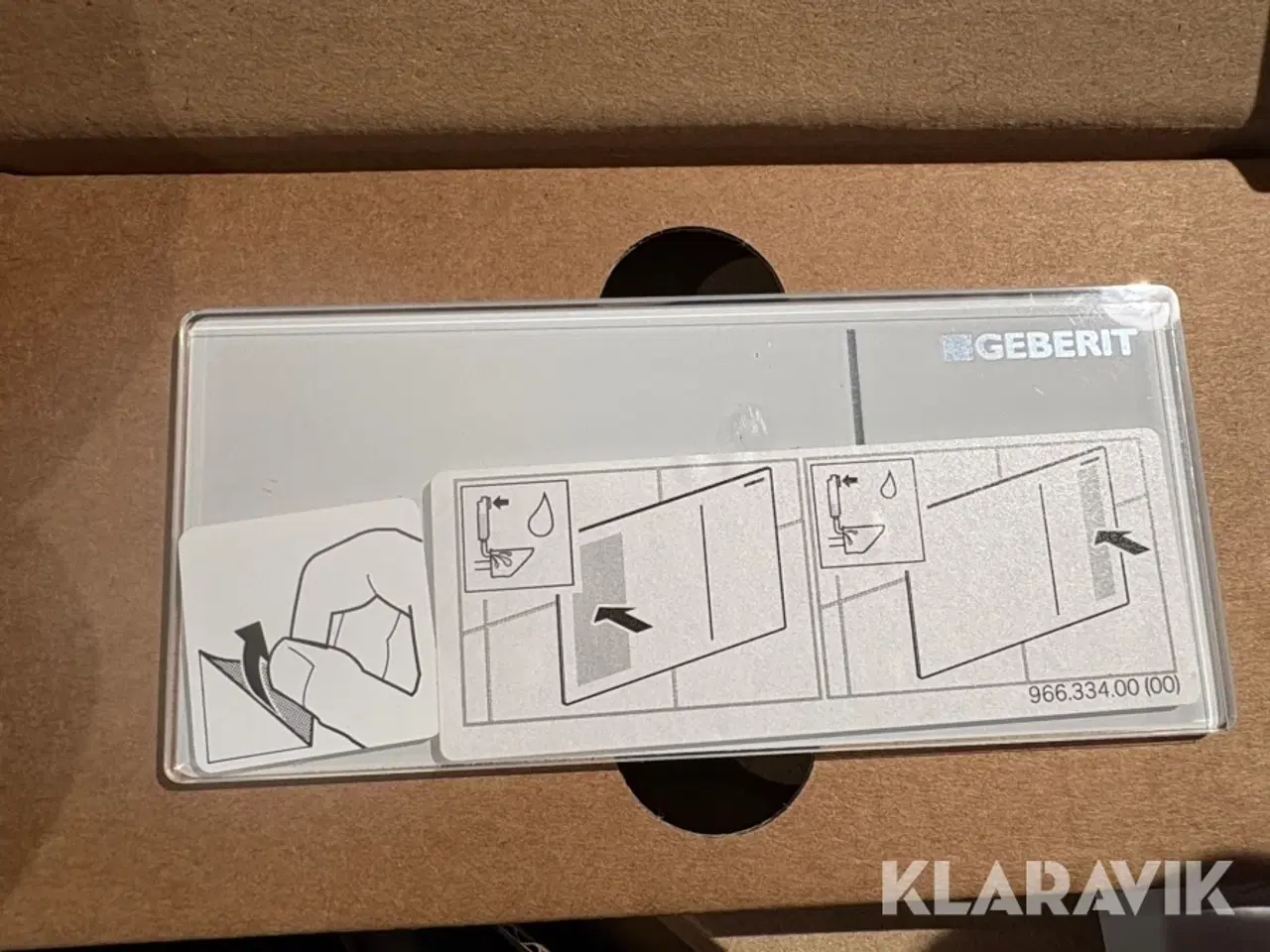 Billede 6 - Trykknap til toiletskyl Geberit hvid og sort glas 30 styk