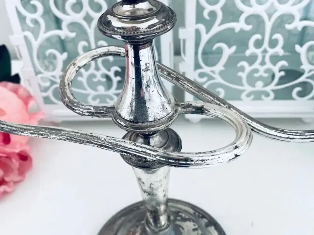 Billede 4 - Vintage lysestage med masser af patina 