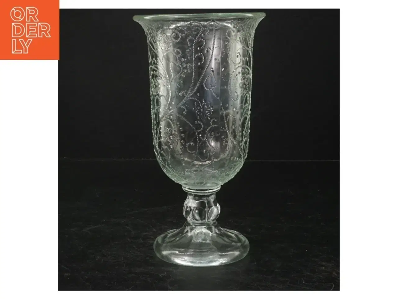 Billede 1 - Dekorativ glasvase (str. Ø. 12 cm. længde, 21 cm)