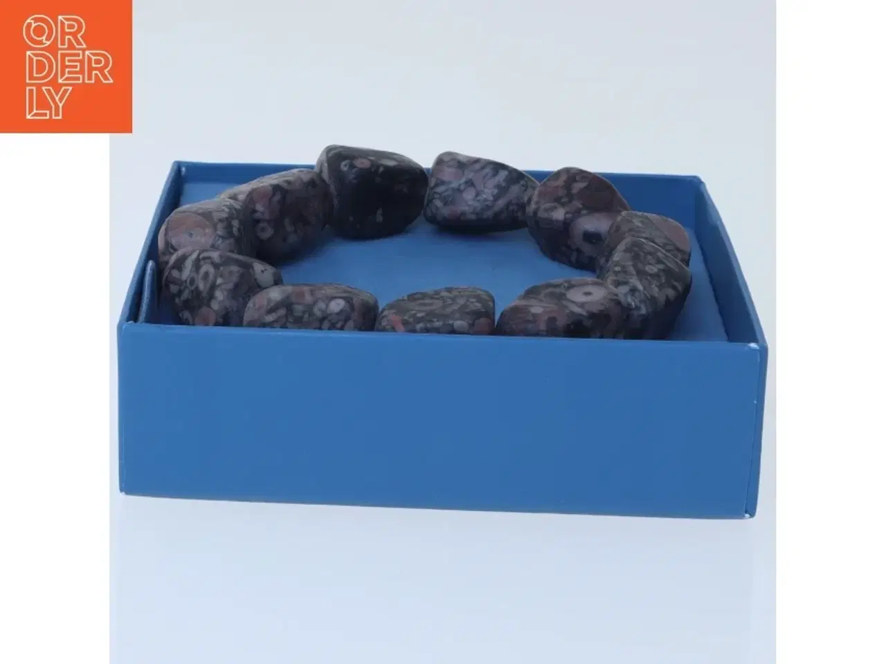 Billede 3 - Armbånd med polerede sten (str. Ø 7 cm)