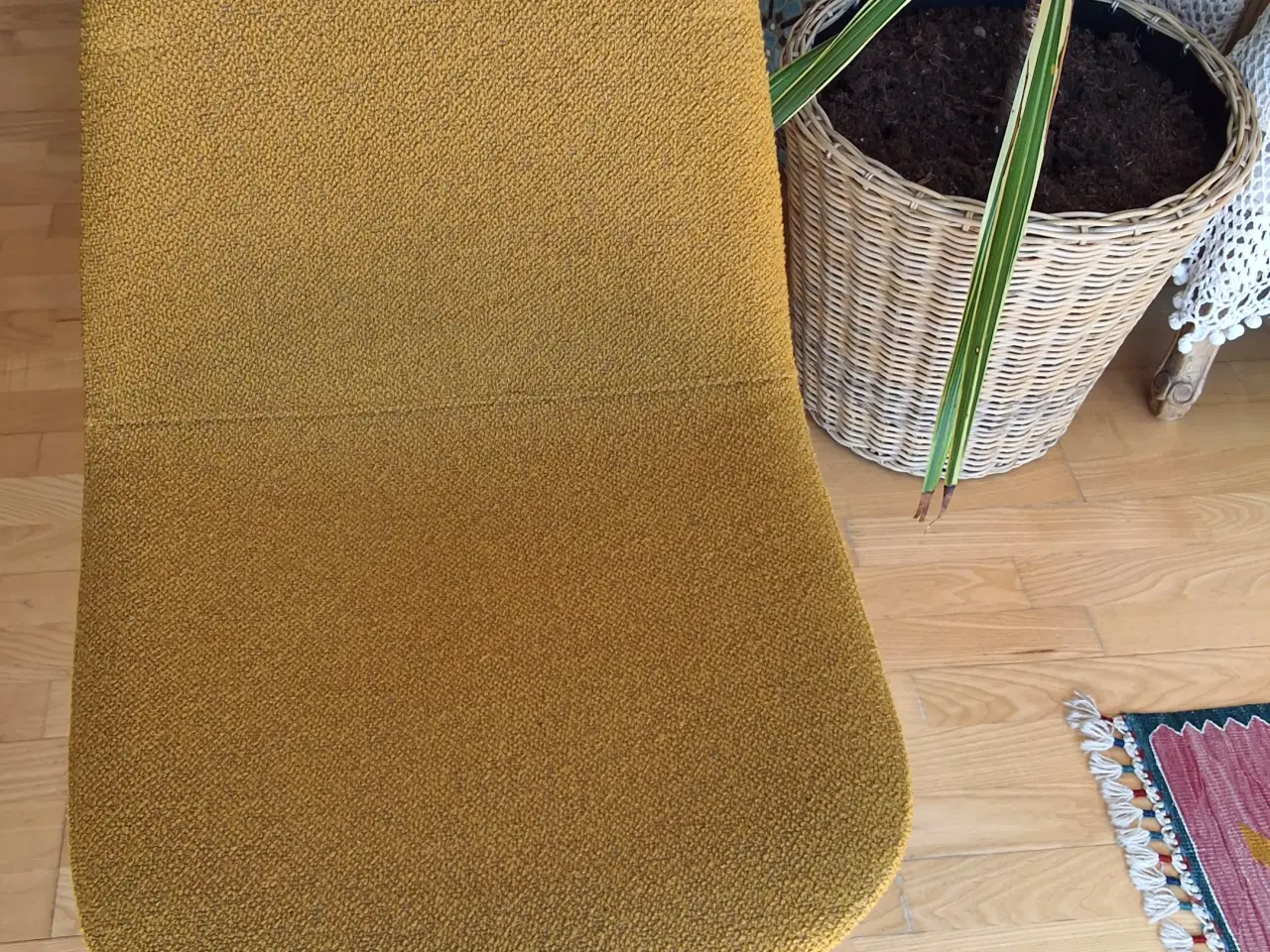 Billede 4 - 4 Elegante ILVA spisebordsstole i karrygul bouclé