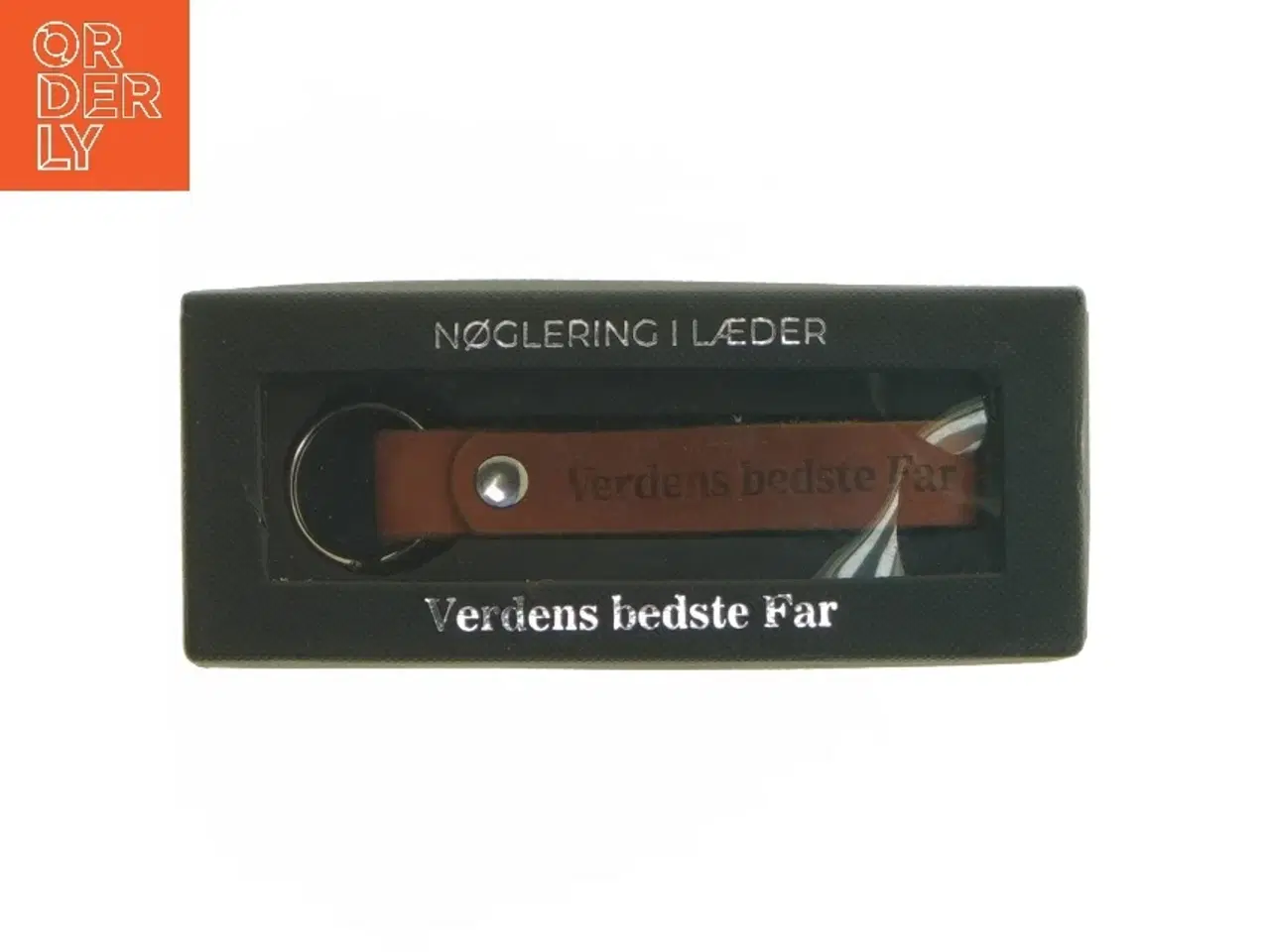 Billede 4 - læder nøglering 'Verdens bedste Far' (str. 12 cm)