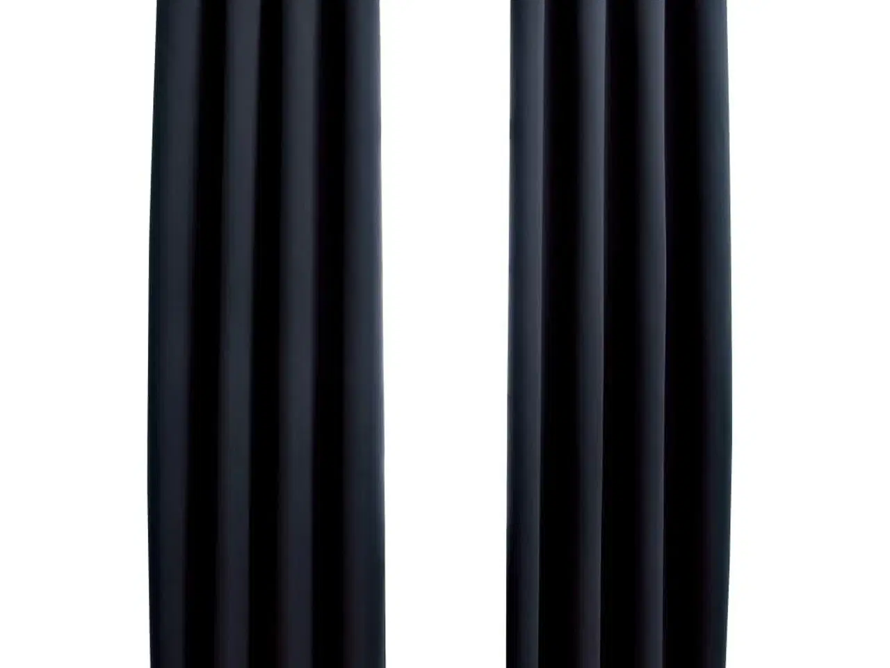 Billede 2 - Mørklægningsgardiner 2 stk. med metalringe 140 x 245 cm sort