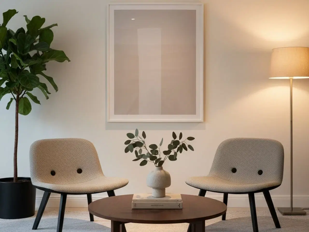 Billede 2 - Erik Jørgensen Eyes Lounge EJ 3 Loungestol - Beige/Sort Eg Stel