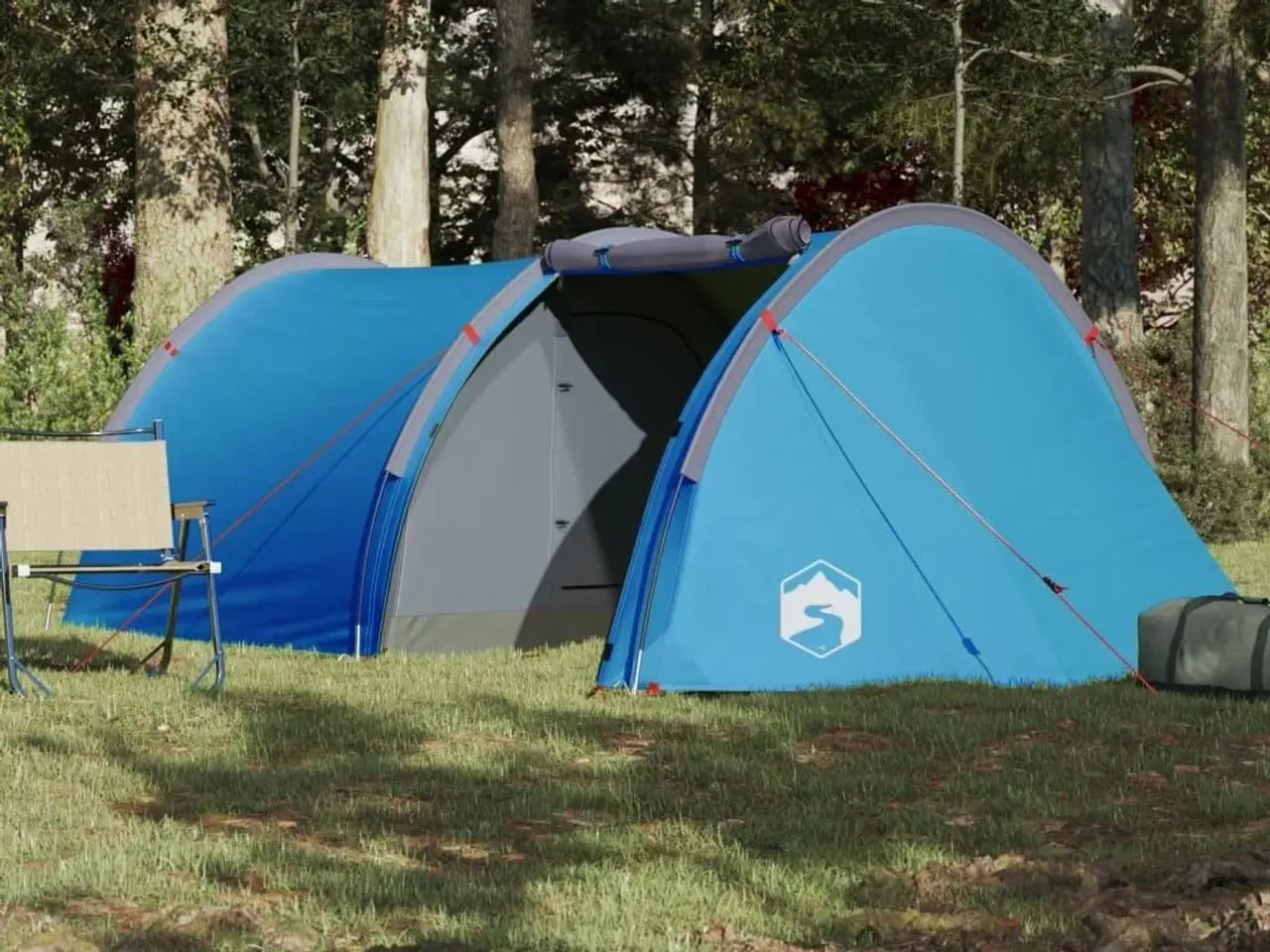 Billede 3 - 4-personers campingtelt vandafvisende blå