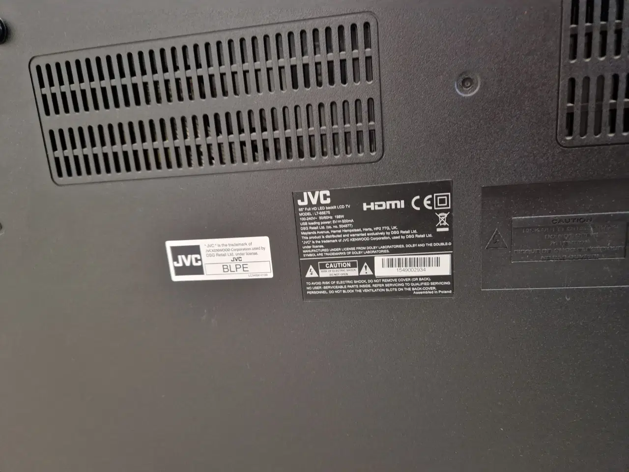 Billede 2 - 65" TV JVC Full HD