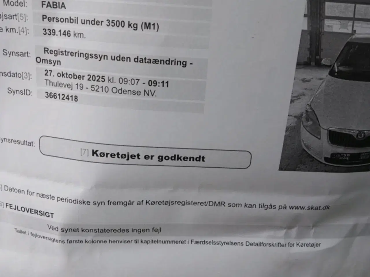 Billede 2 - Skoda Fabia 1,4 TDI NYSYNET Diesel 2008