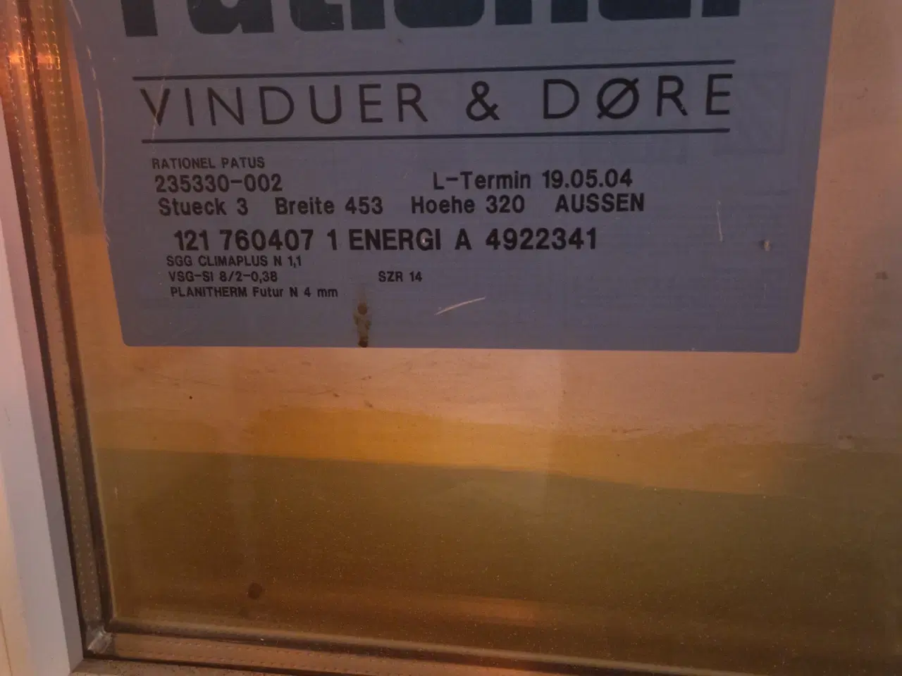 Billede 2 - 3 fags Dannebrogsvindue H:180 B:153