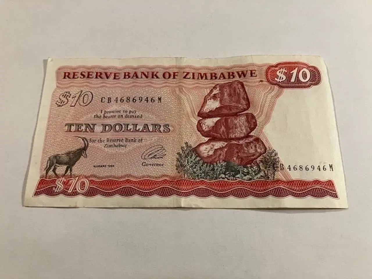 Billede 1 - 10 Dollar Zimbabwe