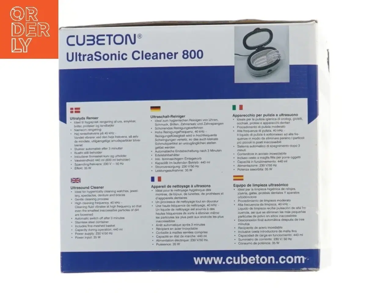 Billede 2 - Cubeton ultralydsrenser 800 fra Cubeton (str. 25x17x16 cm)